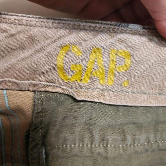 Gap Men's Khaki Shorts Multicolor Plaid Casual Cotton Flat Front Size 40W - Picture 6 of 7